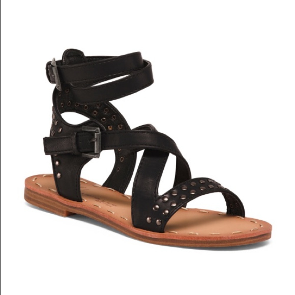 Vintage Havana Studded black fashion sandals